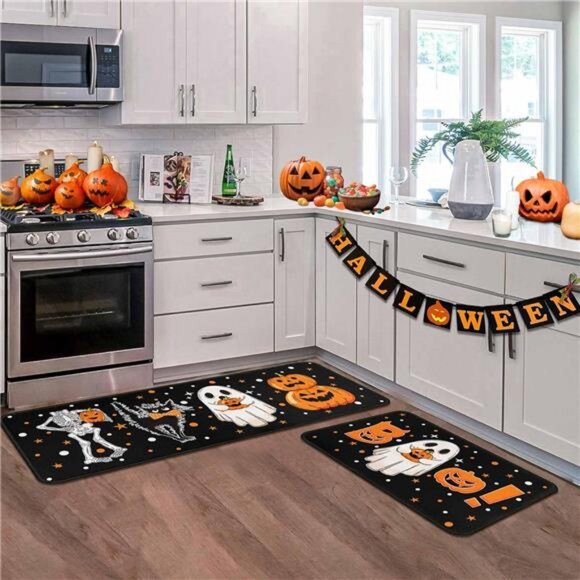 Halloween Kitchen Rugs and Mats for Floor, Halloween Decorations for Home - Picture 3 of 7